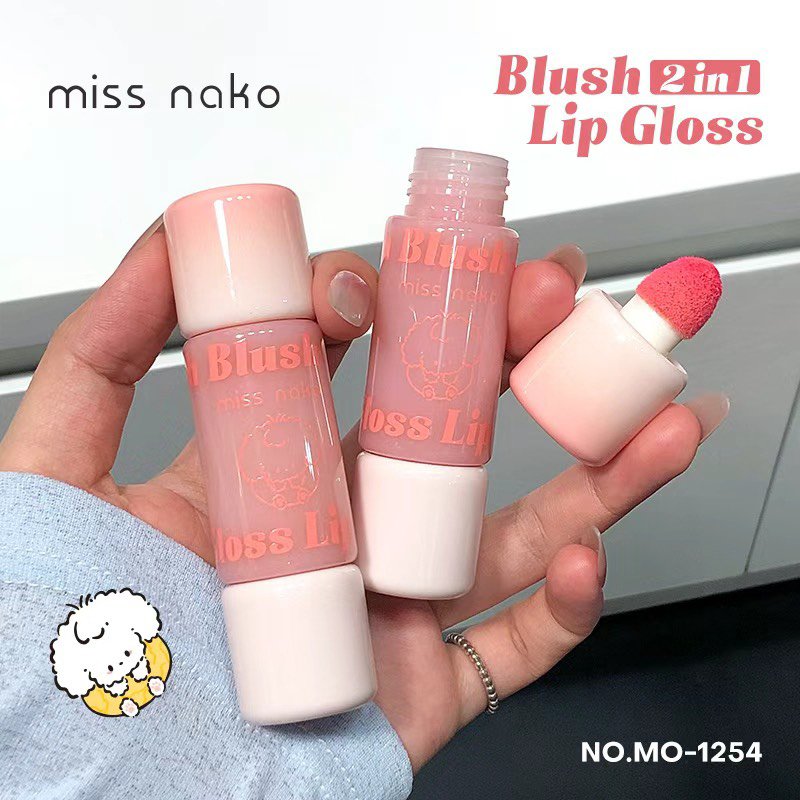 Missnako Blush 2 in 1 Lip Gloss