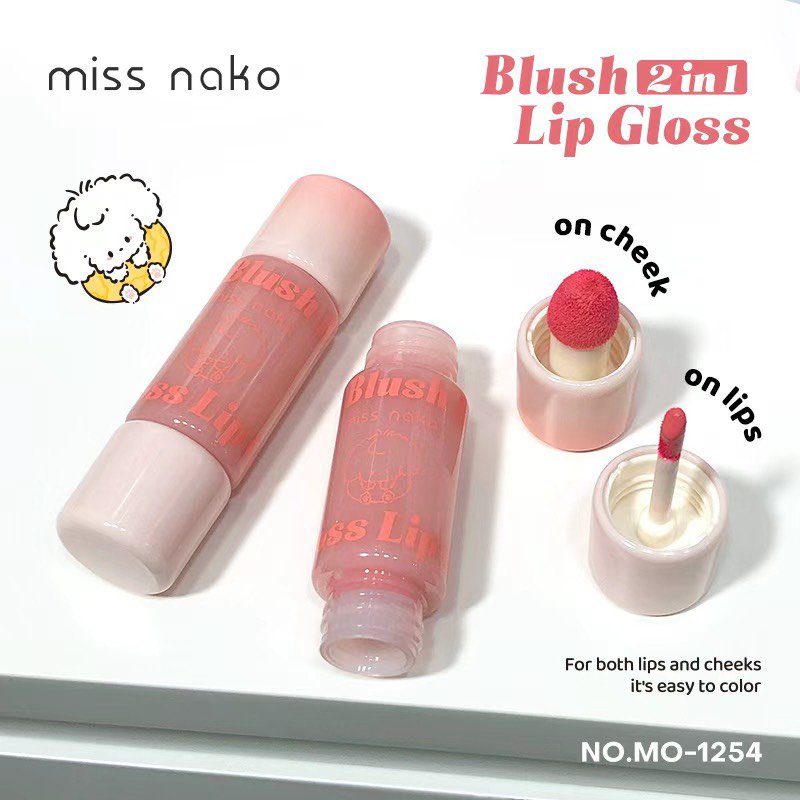 Missnako Blush 2 in 1 Lip Gloss